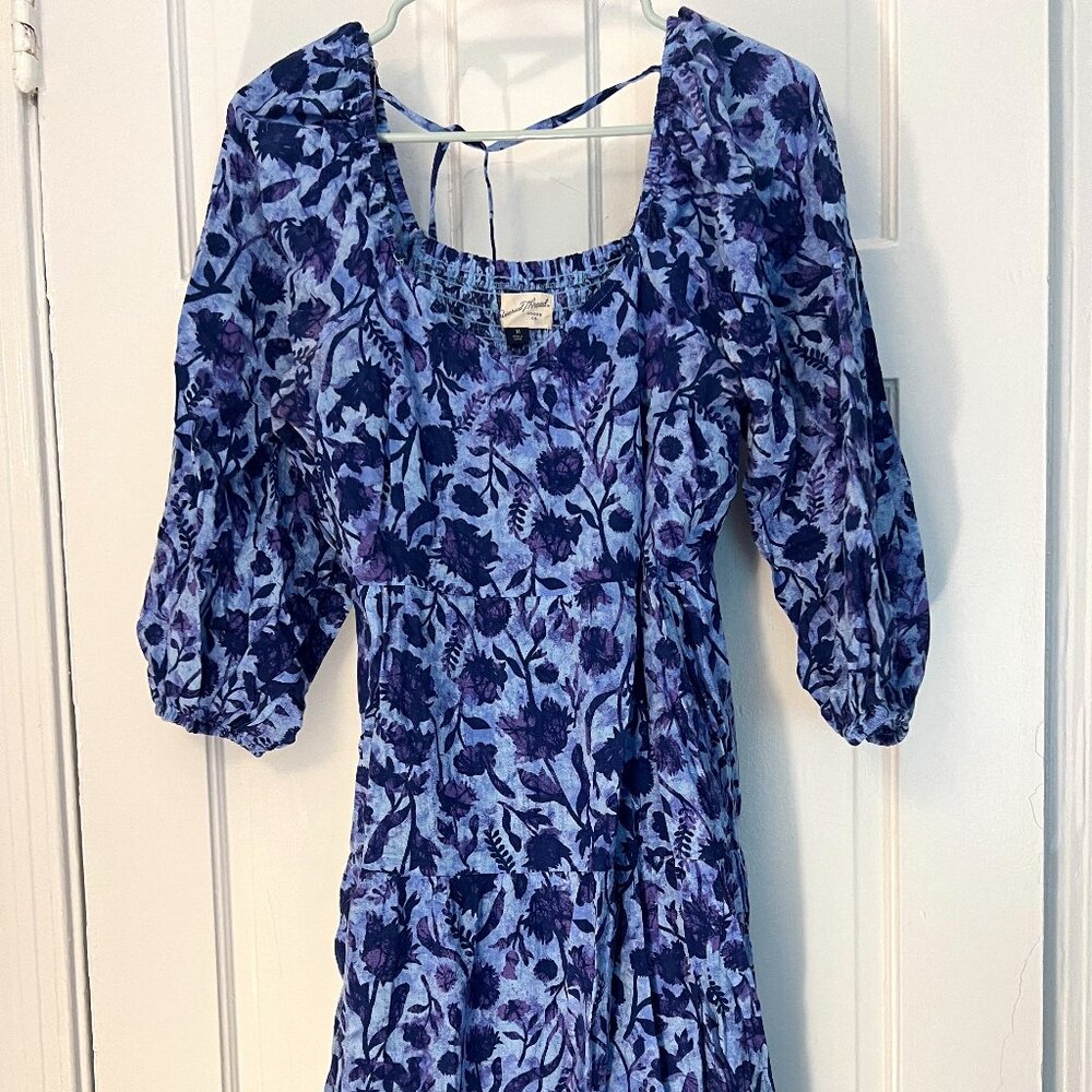 Blue Floral Maxi Dress